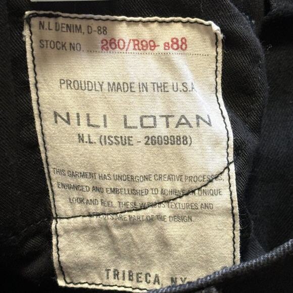 Nili Lotan Elegant Black Wide Leg Jeans - Picture 7 of 12